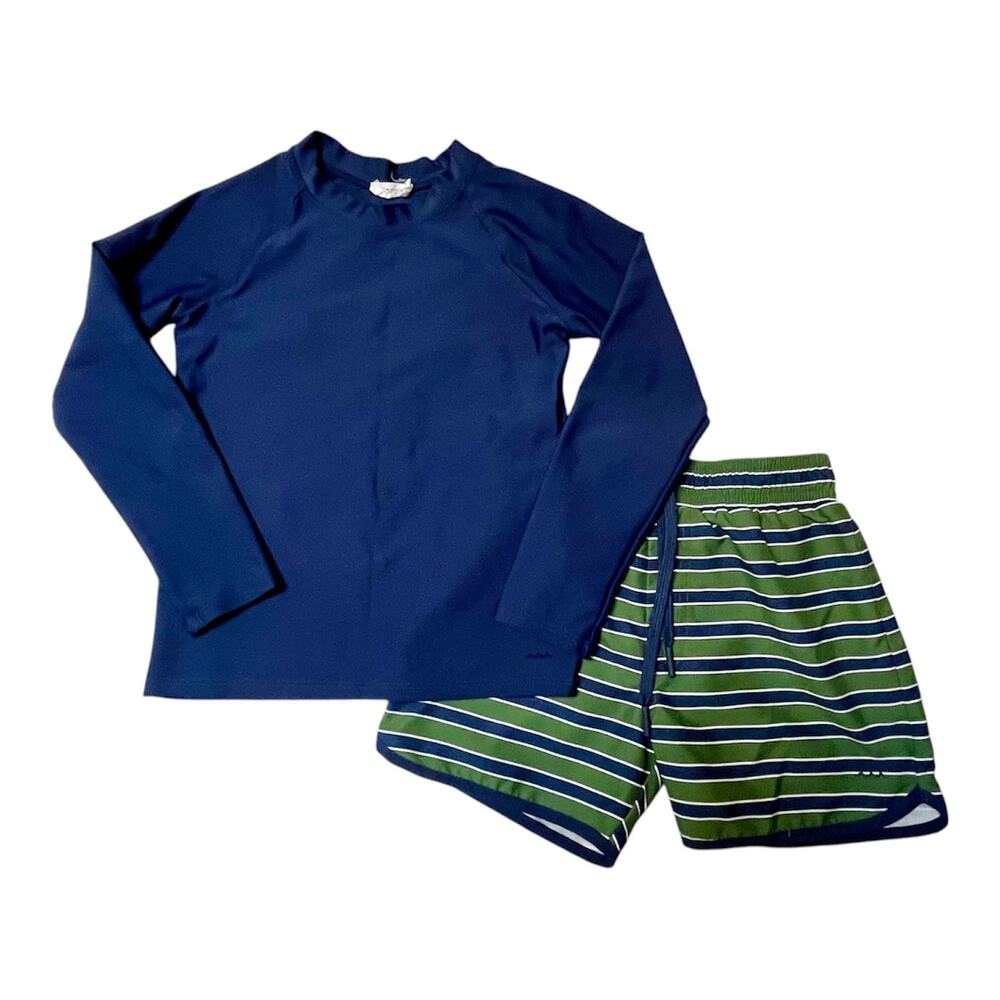 Minnow Boardies and Rash Guard Swim Set Size 7/8
